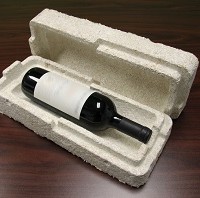 Ecovative's MushroomÂ® Packaging cradle wine shipper